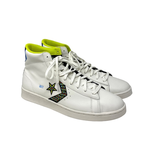 Converse Pro Leather All Star High Top White Leather Men’s Sneakers Size 172187C - Picture 3 of 9